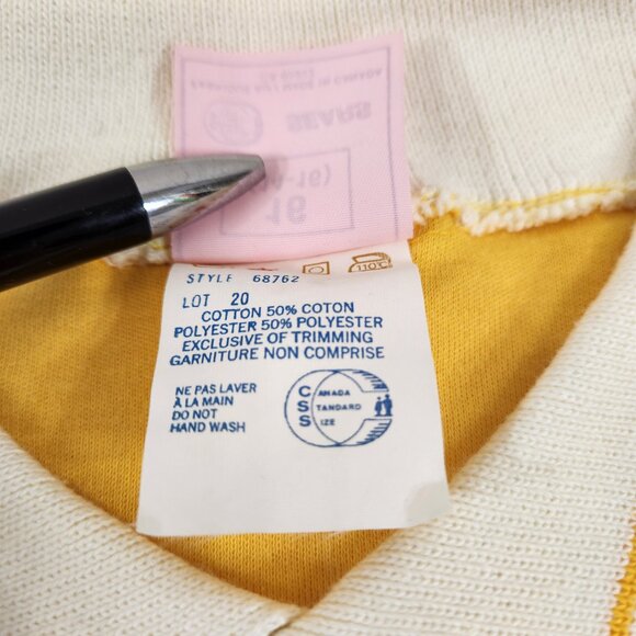 Vintage Girls Yellow Polo Shirt Sears Size 14-16 Casual - Picture 7 of 11